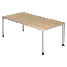 HILO 2E S | Bureau - 200 x 100 Chêne réglable en hauteur