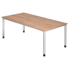 HILO 2E S | Bureau - 200 x 100 Noyer réglable en hauteur