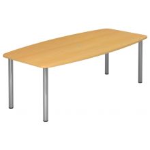 KARAT 22 C - Karat Hêtre 220 x 103 avec pied en chrome