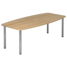 KARAT 22 C - Karat Chêne 220 x 103 avec pied en chrome