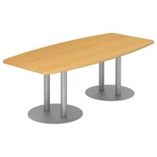 KARAT S 22 S - Karat Hêtre avec pied à socle/argent 220 x 103