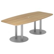 KARAT S 22 S - Karat Chêne avec pied à socle/argent 220 x 103