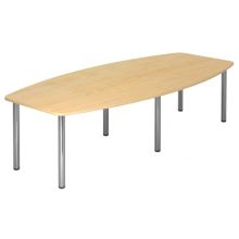 KARAT 28 C - Karat Érable 280 x 130 avec pied en chrome