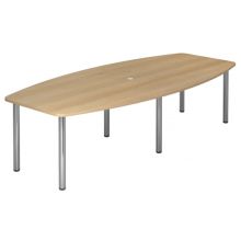 KARAT 28 C - Karat Chêne  280 x 130 avec pied en chrome