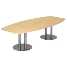 KARAT S 28 C - Karat Érable avec pied à socle/chrome 280 x 130