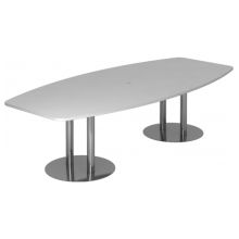 KARAT S 28 C - Karat Gris avec pied à socle/chrome 280 x 130