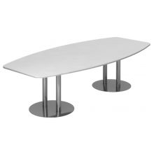 KARAT S 28 C - Karat Blanc avec pied à socle/chrome 280 x 130