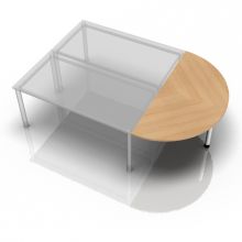 LA160 W - tablette d'extension 160x80 Chêne