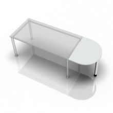 XBA60 W - tablette d'extension 60x80 Gris