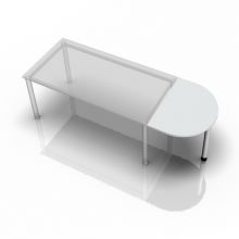 XBA60 S - tablette d'extension 60x80 Gris