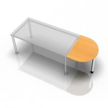 XBA60 W - tablette d'extension 60x80 Hêtre