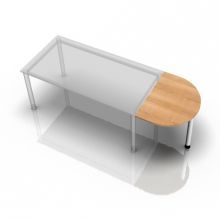 XBA60 W - tablette d'extension 60x80 Noyer