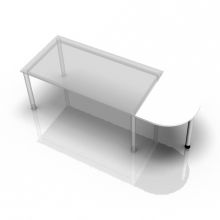 XBA60 S - tablette d'extension 60x80 Blanc