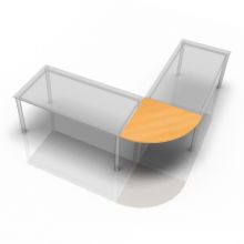 XBE91 S - coin - angle rond 80x80 Hêtre