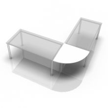 XBE91 S - coin - angle rond 80x80 Blanc