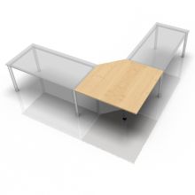 RT12 G - tablette trapèze 120x120 Érable