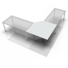 RT12 G - tablette trapèze 120x120 Gris