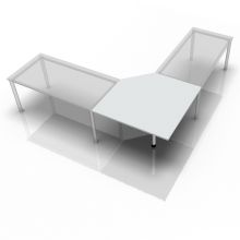 QT12 - tablette trapèze 120x120 Gris