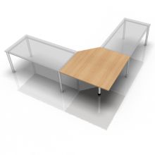 JT12 - tablette trapèze 120x120 Chêne