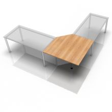 RT12 G - tablette trapèze 120x120 Noyer