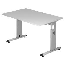 MEGA 12 S | Bureau - 120 x 80 Gris/Argent réglable en hauteur