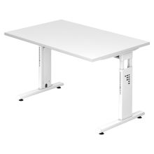 MEGA 12 W | Bureau - 120 x 80 réglable en hauteur Blanc/Blanc