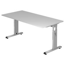 MEGA 16 S | Bureau - 160 x 80 Gris/Argent réglable en hauteur