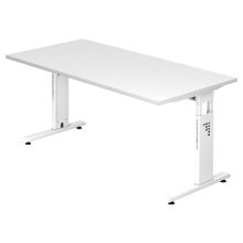 MEGA 16 W | Bureau - 160 x 80 réglable en hauteur Blanc/Blanc
