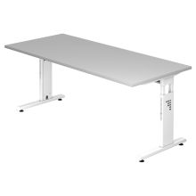 MEGA 19 W - 180 x 80 réglable en hauteur Gris/Blanc
