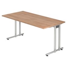 NANO 16 S | Bureau - 160 x 80 Noyer/Argent