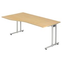 NANO 18 S | Bureau - 180 x 100 Érable/Argent