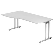 NANO 18 S | Bureau - 180 x 100 Blanc/Argent