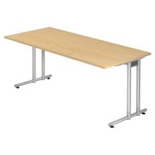 NANO 19 S | Bureau - 180 x 80 Érable/Argent