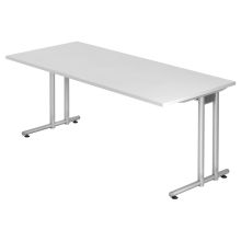 NANO 19 S | Bureau - 180 x 80 Blanc/Argent