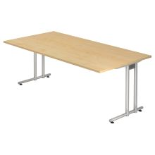 NANO 2E S | Bureau - 200 x 100 Érable/Argent