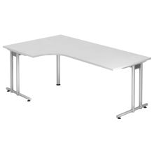 NANO 82 S | Bureau - 200 x 120 Blanc/Argent