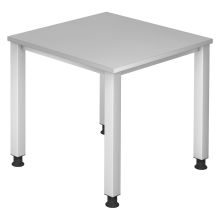 QUEO 8 S | Bureau - Gris 80 x 80 réglable en hauteur