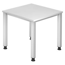 QUEO 8 S | Bureau - Blanc 80 x 80 réglable en hauteur