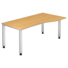 QUEO 18 S | Bureau - Hêtre 180 x 100 réglable en hauteur