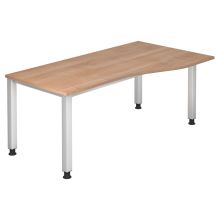 QUEO 18 S | Bureau - 180 x 100 Noyer réglable en hauteur