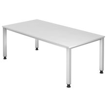 QUEO 2E S | Bureau - Blanc 200 x 100 réglable en hauteur