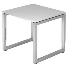 REGO 8 S | Bureau - 80 x 80 Gris/Argent réglable en hauteur