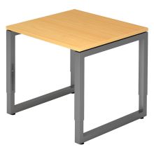 REGO 8 G | Bureau - 80 x 80 réglable en hauteur Hêtre/Graphite