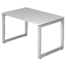REGO 12 S | Bureau - 120 x 80 Gris/Argent réglable en hauteur