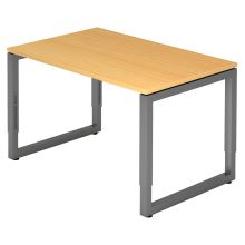 REGO 12 G | Bureau - 120 x 80 réglable en hauteur Hêtre/Graphite