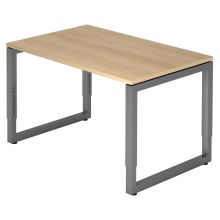 REGO 12 G | Bureau - 120 x 80 réglable en hauteur Chêne/Graphite