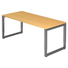REGO 19 G | Bureau - 180 x 80 réglable en hauteur Hêtre/Graphite