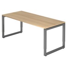 REGO 19 G | Bureau - 180 x 80 réglable en hauteur Chêne/Graphite