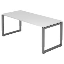 REGO 19 G | Bureau - 180 x 80 réglable en hauteur Blanc/Graphite