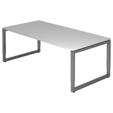 REGO 2E G | Bureau - 200 x 100 réglable en hauteur Gris/Graphite